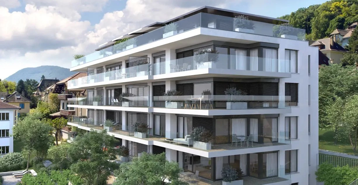 Projet Les Venelles à Peseux - 16 Appartements PPE de Standing - Bureau d'Ingénieur Électricien - Impulse Sàrl Inspektion einer Photovoltaik-Anlage durch Impulse Sàrl.