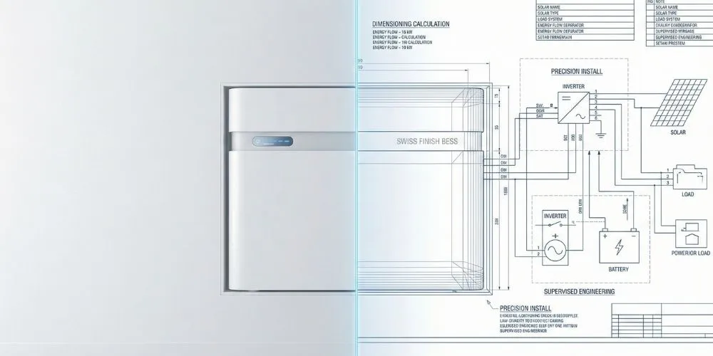 Système de stockage par batterie (BESS) mural avec onduleur hybride pour l'optimisation de l'autoconsommation et le peak shaving. impulse