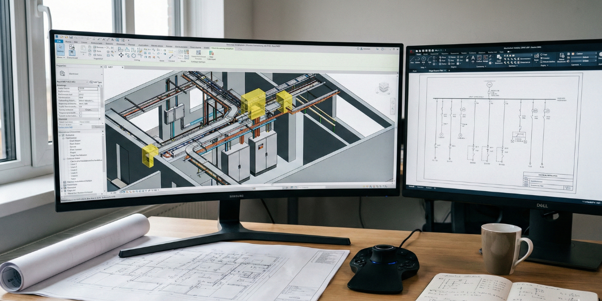 Bureau d'ingénierie impulse Sàrl : Planification électrique SIA 108 et modélisation BIM 3D.