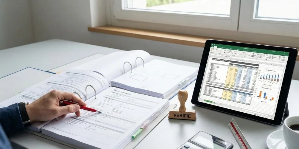 Analyse comparative des soumissions (CFC 230) sur tablette et vérification rigoureuse des coûts de construction (SIA 41) par le bureau impulse.